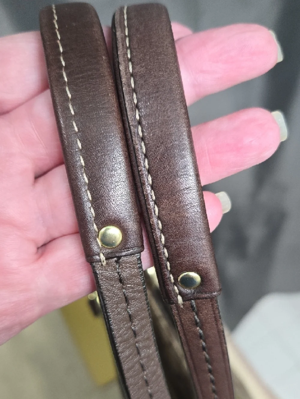 Coach Brown Signature Stripe Tote Bag - Picture 3 of 14